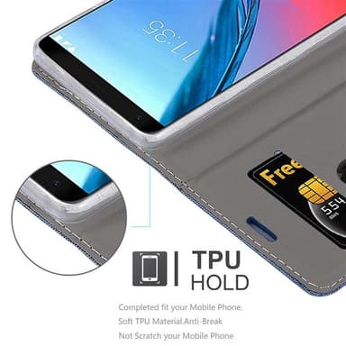 ZTE Blade V9 Plånboksfodral Skal (Blå)