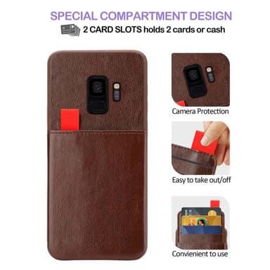 Skal Samsung Galaxy S9 Fodral Case (Brun)