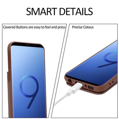Skal Samsung Galaxy S9 Fodral Case (Brun)