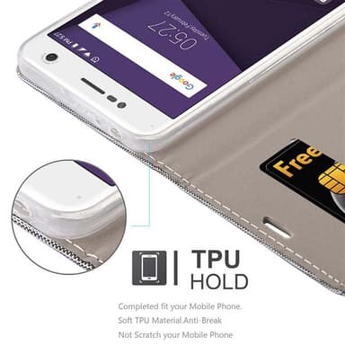 ZTE Blade V8 Plånboksfodral Skal (Grå)