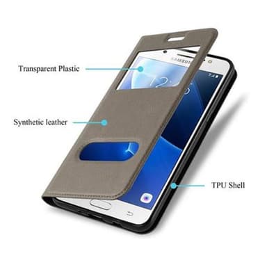 Samsung Galaxy J5 2016 Plånboksfodral Skal (Brun)