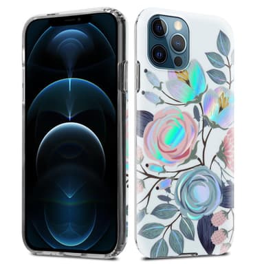 iPhone 12 PRO MAX Fodral Skal Blommor (Vit)