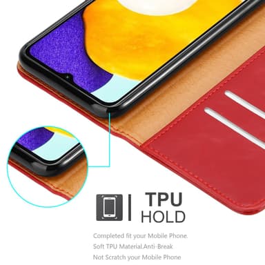Samsung Galaxy A13 5G Plånboksfodral Skal (Röd)