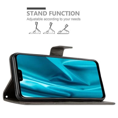 Huawei Y9 2019 Plånboksfodral Skal (Grå)