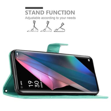 Oppo FIND X3 PRO Plånboksfodral Skal (Turkos)