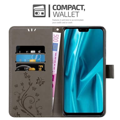 Huawei Y9 2019 Plånboksfodral Skal (Grå)
