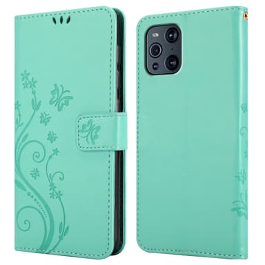 Oppo FIND X3 PRO Plånboksfodral Skal (Turkos)