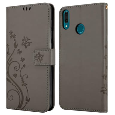 Huawei Y9 2019 Plånboksfodral Skal (Grå)