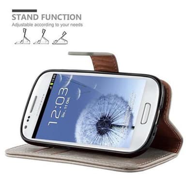 Samsung Galaxy S3 MINI Plånboksfodral Skal (Brun)