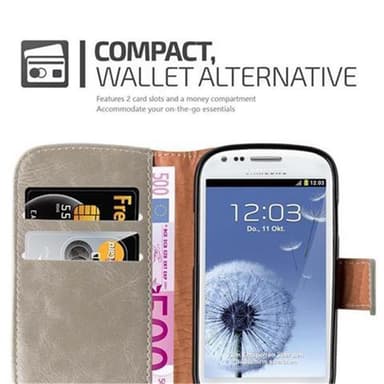 Samsung Galaxy S3 MINI Plånboksfodral Skal (Brun)