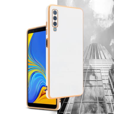 Samsung Galaxy A7 2018 Skal Fodral Case (Vit)