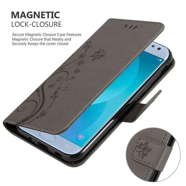 Samsung Galaxy J5 2017 Plånboksfodral Skal (Grå)