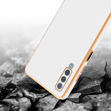 Samsung Galaxy A7 2018 Skal Fodral Case (Vit)