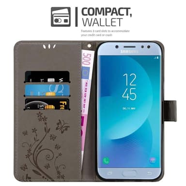 Samsung Galaxy J5 2017 Plånboksfodral Skal (Grå)