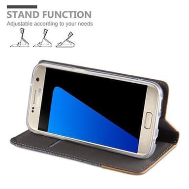Samsung Galaxy S7 Plånboksfodral Skal (Grå)