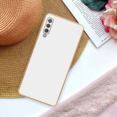 Samsung Galaxy A7 2018 Skal Fodral Case (Vit)