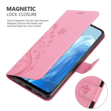 Oppo FIND X5 LITE / Reno7 5G Plånboksfodral Skal (Rosa)