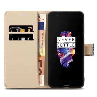 OnePlus 5 Plånboksfodral Skal (Blå)