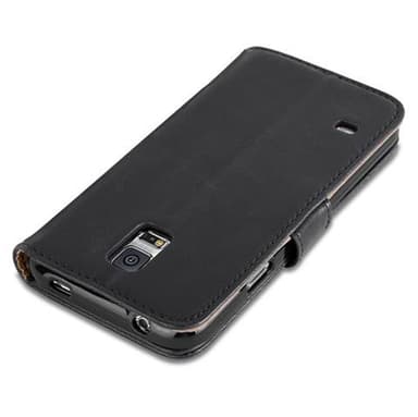 Samsung Galaxy S5 / S5 NEO Plånboksfodral Skal (Svart)