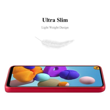 Skal Samsung Galaxy A21s Fodral Case (Röd)