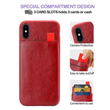 Skal iPhone X / XS Fodral Case (Röd)