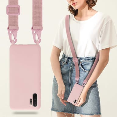 Samsung Galaxy NOTE 10 PLUS Skal Fodral Kedja (Rosa)