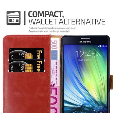 Samsung Galaxy A7 2015 Plånboksfodral Skal (Röd)