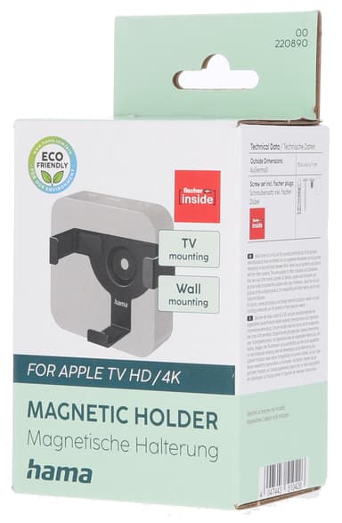 HAMA väggfäste för Apple TV HD (4th Gen)/4K (1st/2nd/ 3rd Gen.)