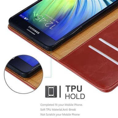 Samsung Galaxy A7 2015 Plånboksfodral Skal (Röd)