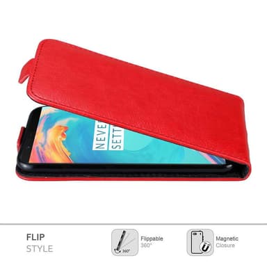 OnePlus 5T Flipfodral Skal (Röd)