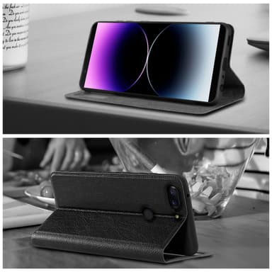 OnePlus 5T Plånboksfodral Skal (Svart)