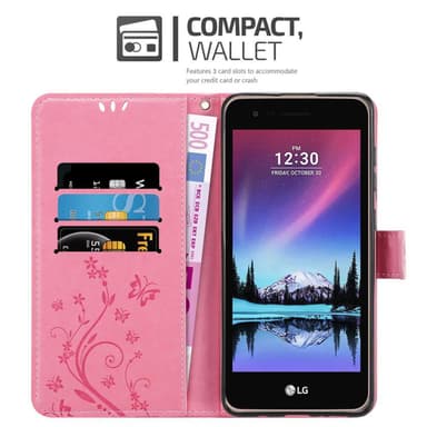 LG K4 2017 Plånboksfodral Skal (Rosa)