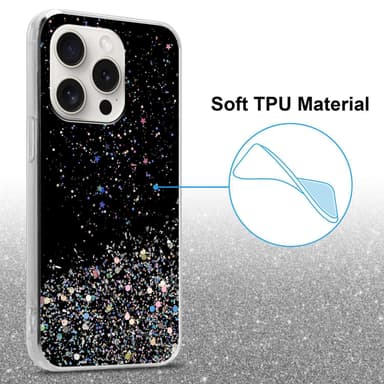 iPhone 15 PRO MAX Skal Fodral Case (Svart)