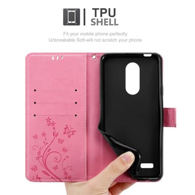 LG K4 2017 Plånboksfodral Skal (Rosa)