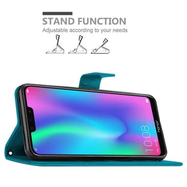 Honor 8C Plånboksfodral Skal (Blå)