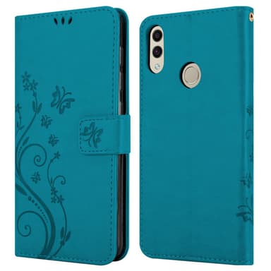 Honor 8C Plånboksfodral Skal (Blå)