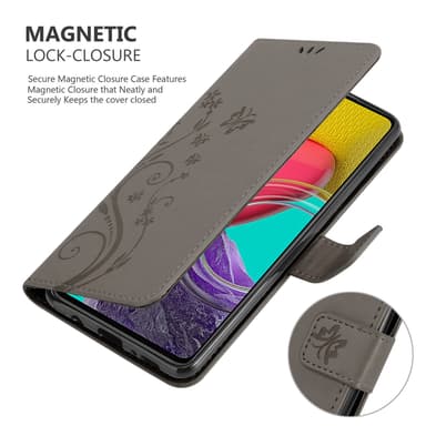 Samsung Galaxy M53 5G Plånboksfodral Skal (Grå)