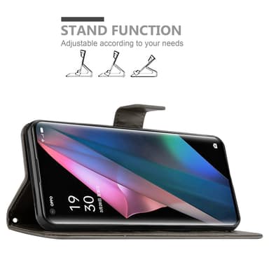 Oppo FIND X3 PRO Plånboksfodral Skal (Grå)