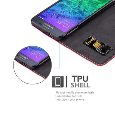 Samsung Galaxy ALPHA Skal Fodral Case (Röd)