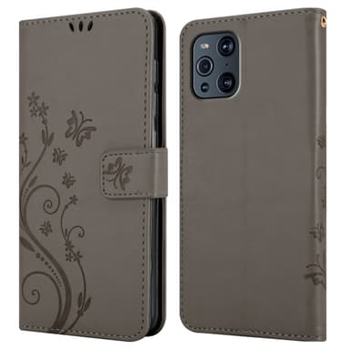 Oppo FIND X3 PRO Plånboksfodral Skal (Grå)