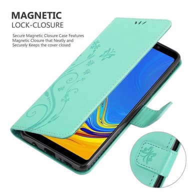 Samsung Galaxy A9 2018 Plånboksfodral Skal (Turkos)