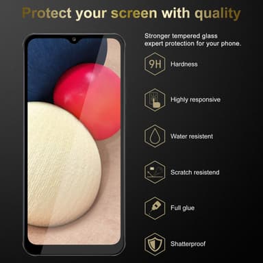 Samsung Galaxy A02s 3x Skyddsglas Skyddsfilm Skärmskydd