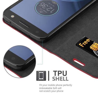 Motorola MOTO Z FORCE Skal Fodral Case (Röd)