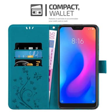 Xiaomi RedMi NOTE 6 PRO Plånboksfodral Skal (Blå)