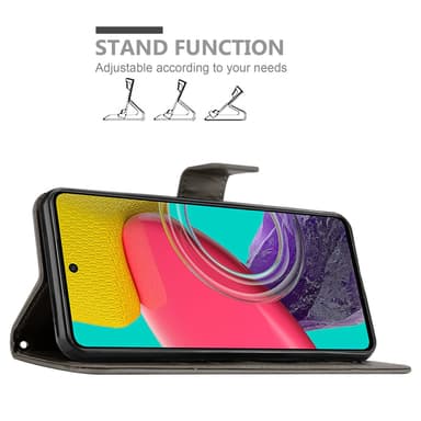 Samsung Galaxy M53 5G Plånboksfodral Skal (Grå)