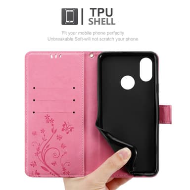 Xiaomi Mi 8 Plånboksfodral Skal (Rosa)
