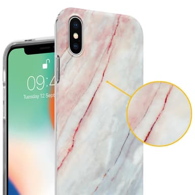 iPhone X / XS Plånboksfodral Skal (Rosa)