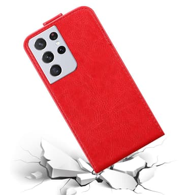 Samsung Galaxy S21 ULTRA Flipfodral Skal (Röd)
