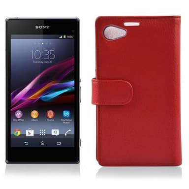 Skal Sony Xperia Z1 COMPACT Plånboksfodral (Röd)