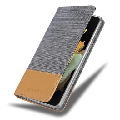 Samsung Galaxy S21 ULTRA Plånboksfodral Skal (Grå)